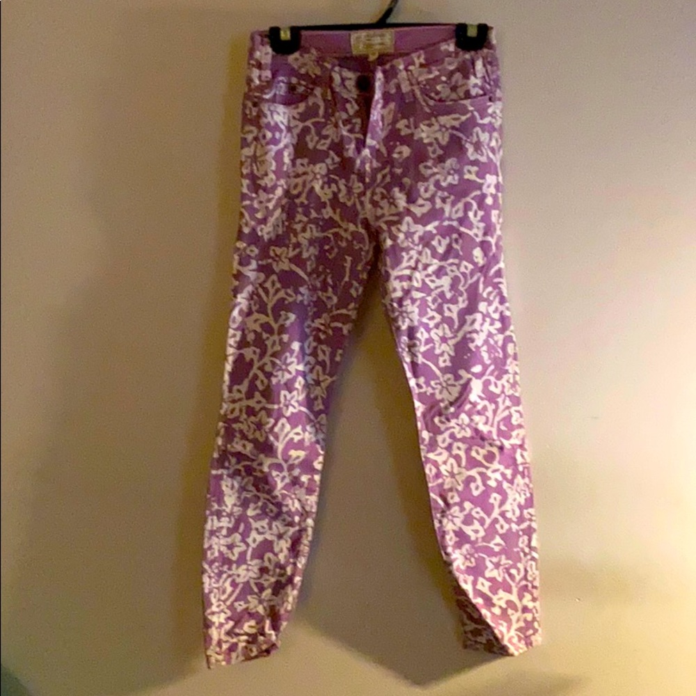 Purple DVF x Current Elliot limited edition pants